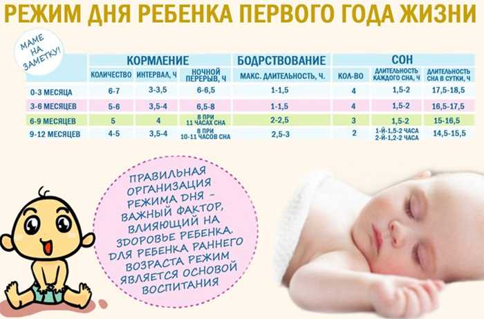 Режим дня ребенка в 1 месяц на грудном вскармливании, искусственном и смешанном