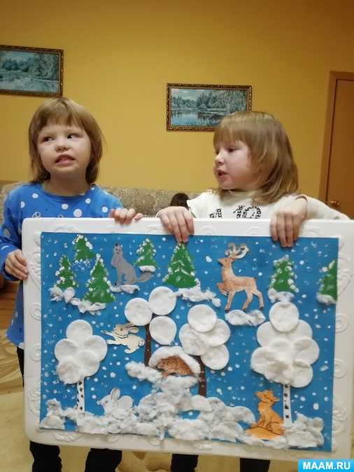 Коллективная работа в первой младшей группе «зимушка-зима» (нетрадиционное рисование) - дошкольное образование, мероприятия