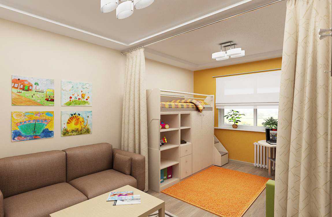 Детская 9 кв. м. - 100 фото зонирования и лучшие идеи дизайна интерьера детской комнаты