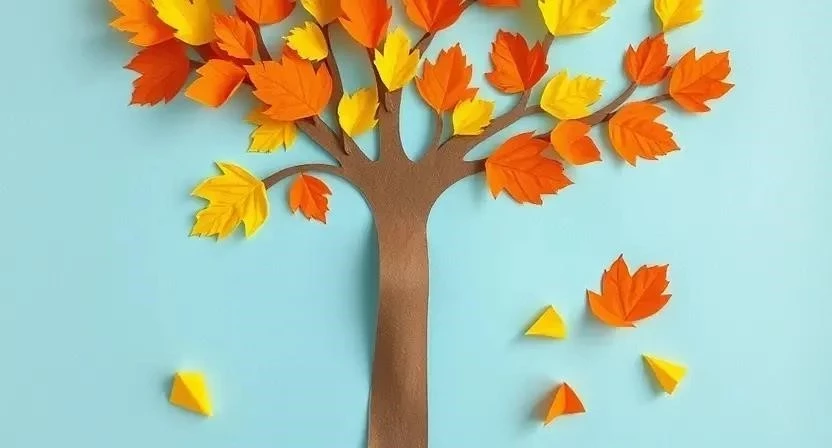 Аппликация Осеннее дерево: конспект занятия и идеи для творчества 🍂