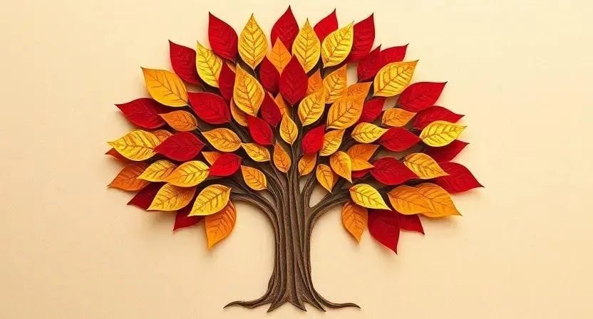 Аппликация Осеннее дерево: конспект занятия и идеи для творчества 🍂