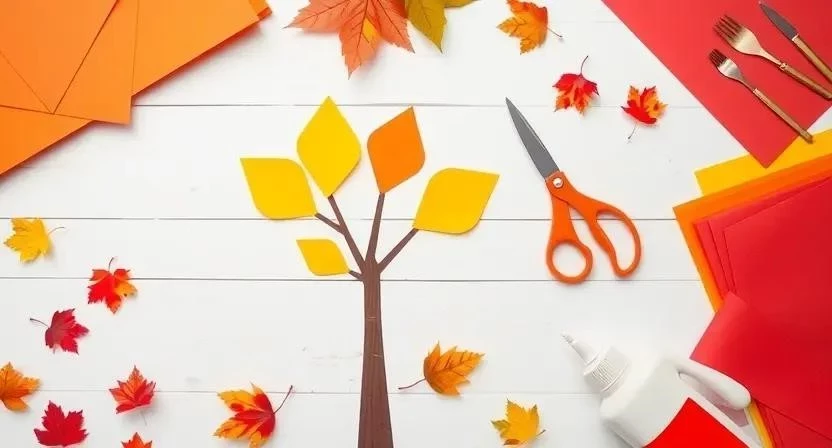 Аппликация Осеннее дерево: конспект занятия и идеи для творчества 🍂