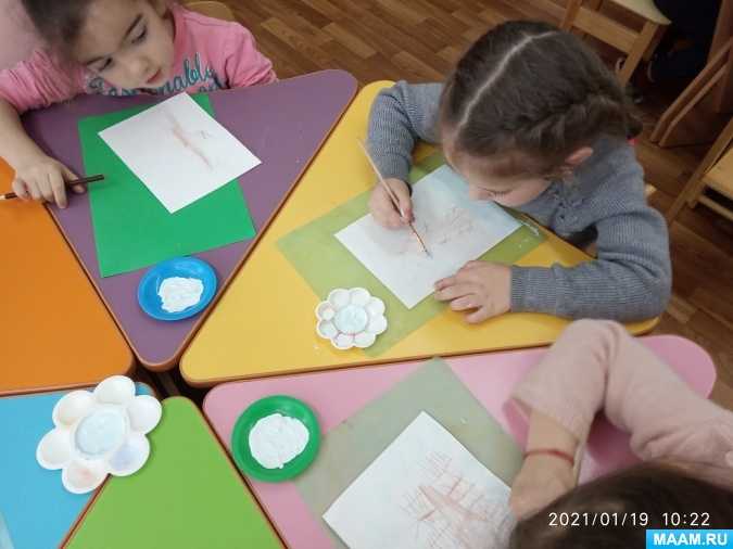 Рисование в первой младшей группе детского сада: занятия нод для детей 2-3 лет