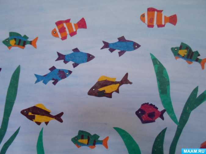 Конспект занятия по рисованию ладошками в первой младшей группе «рыбка в аквариуме». воспитателям детских садов, школьным учителям и педагогам - маам.ру