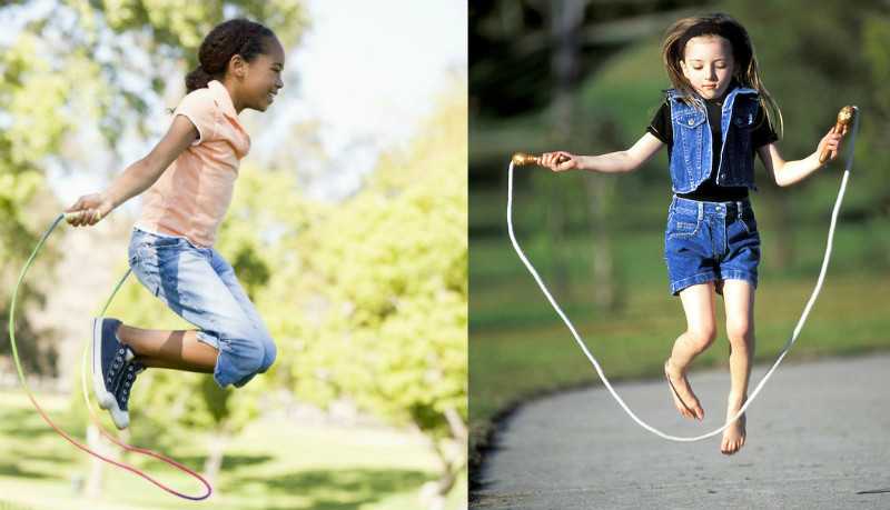 Как научить ребенка прыгать на скакалке, длина по росту подобрать
