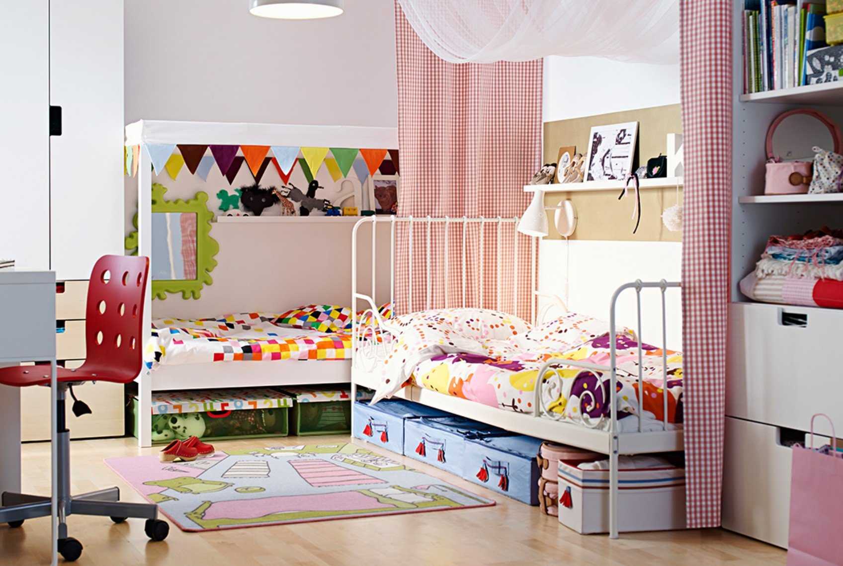 Фото вариантов интерьера детской с мебелью Стува от ИКЕА помогут родителям обустроить комнату ребёнка Кровати, шкафы и комоды функциональны и имеют большое разнообразие цветов