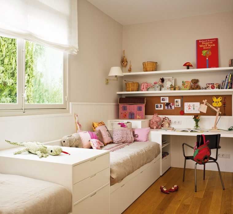 Дизайн детской комнаты для девочки 12 кв м - фото, планировка, декор Как сделать детскую удобной для двоих детей или подростков Как оформить комнату для мальчика