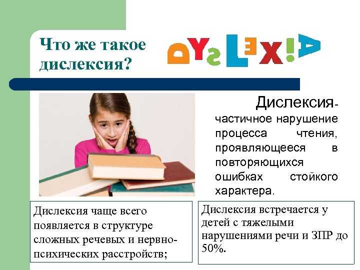 Упражнения по коррекции дислексии у школьников