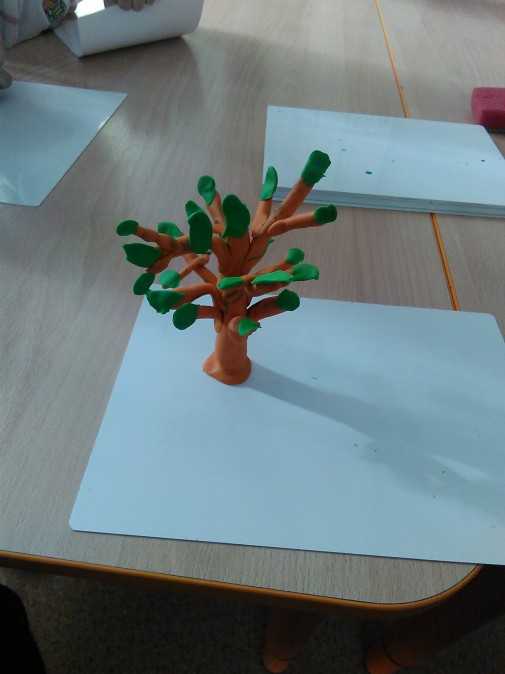 Конспект занятия по лепке для детей второй младшей группы лепка «осеннее дерево»