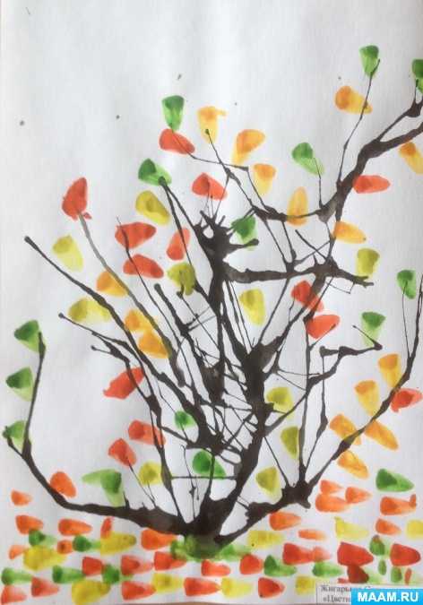 Рисование ранняя осень паучок