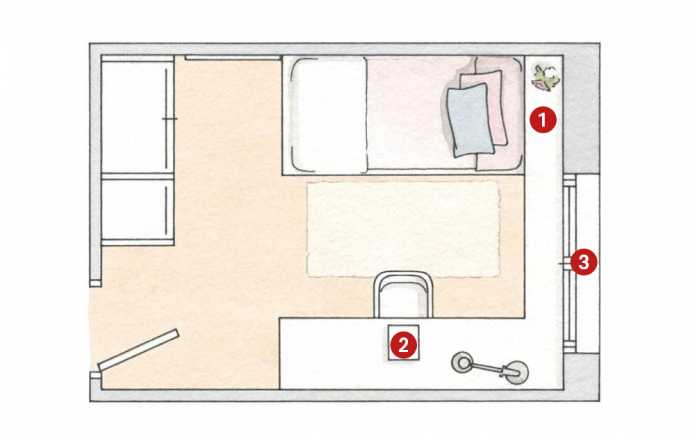 Дизайн комнаты, спальни-гостиной на 15 квадратных метров - 39 фото