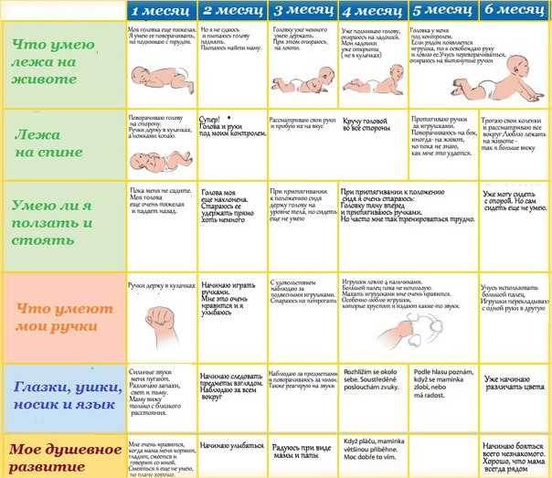 Развитие ребенка по месяцам до года: календарь развития, показатели и таблица с нормами