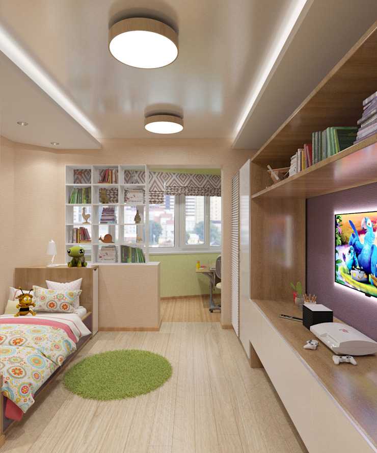 Дизайн узкой комнаты для детей: полезные идеи