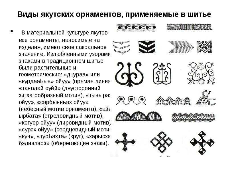 Якутский орнамент: значение, классификация и виды символов