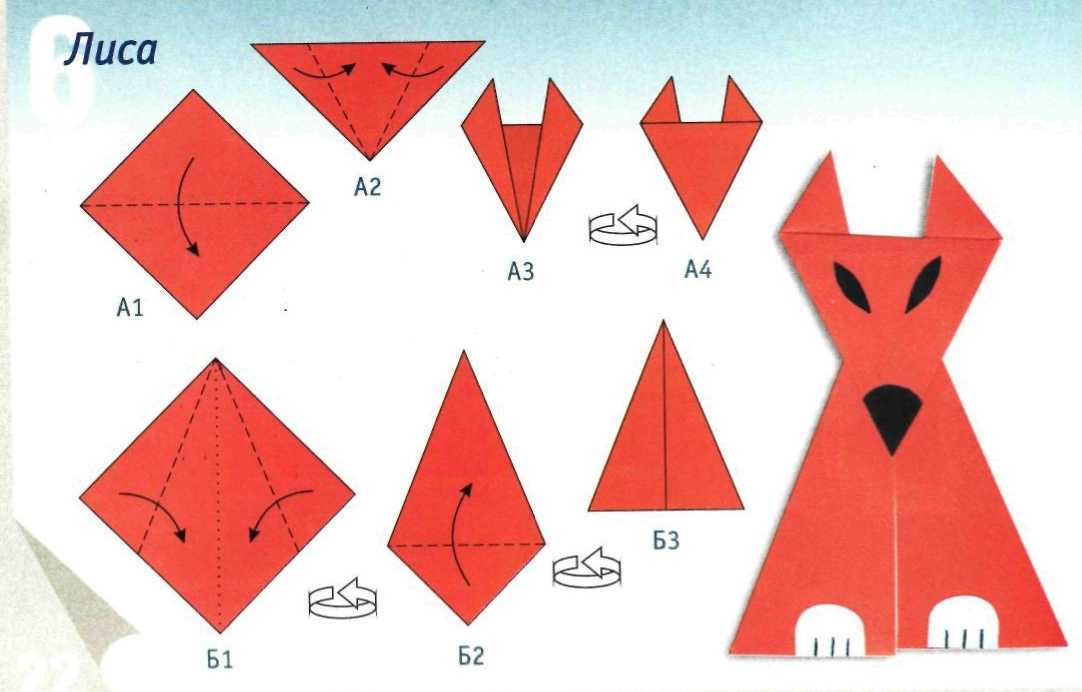 Оригами " лисичка" | план-конспект занятия по конструированию, ручному труду (старшая группа) на тему: