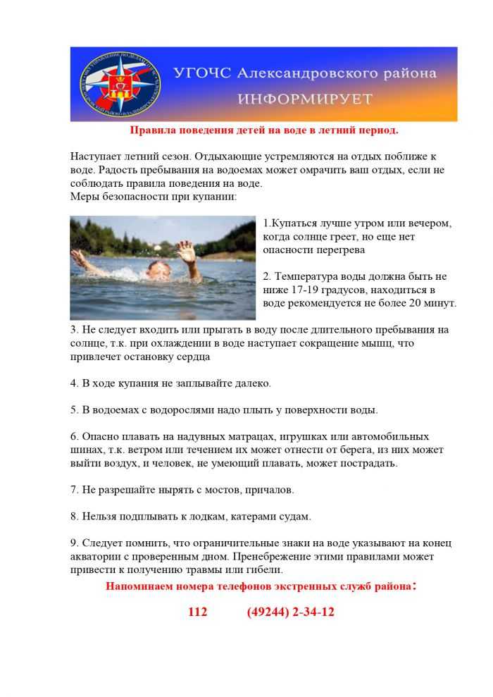 Конспект занятия по плаванию для детей средней группы «правила безопасности на воде»