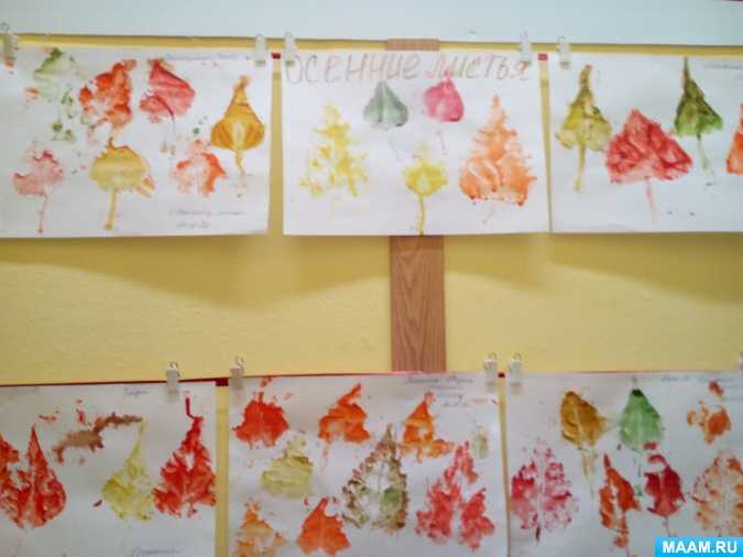 Конспект нод «рисование отпечатками листьев» для первой младшей группы. воспитателям детских садов, школьным учителям и педагогам - маам.ру