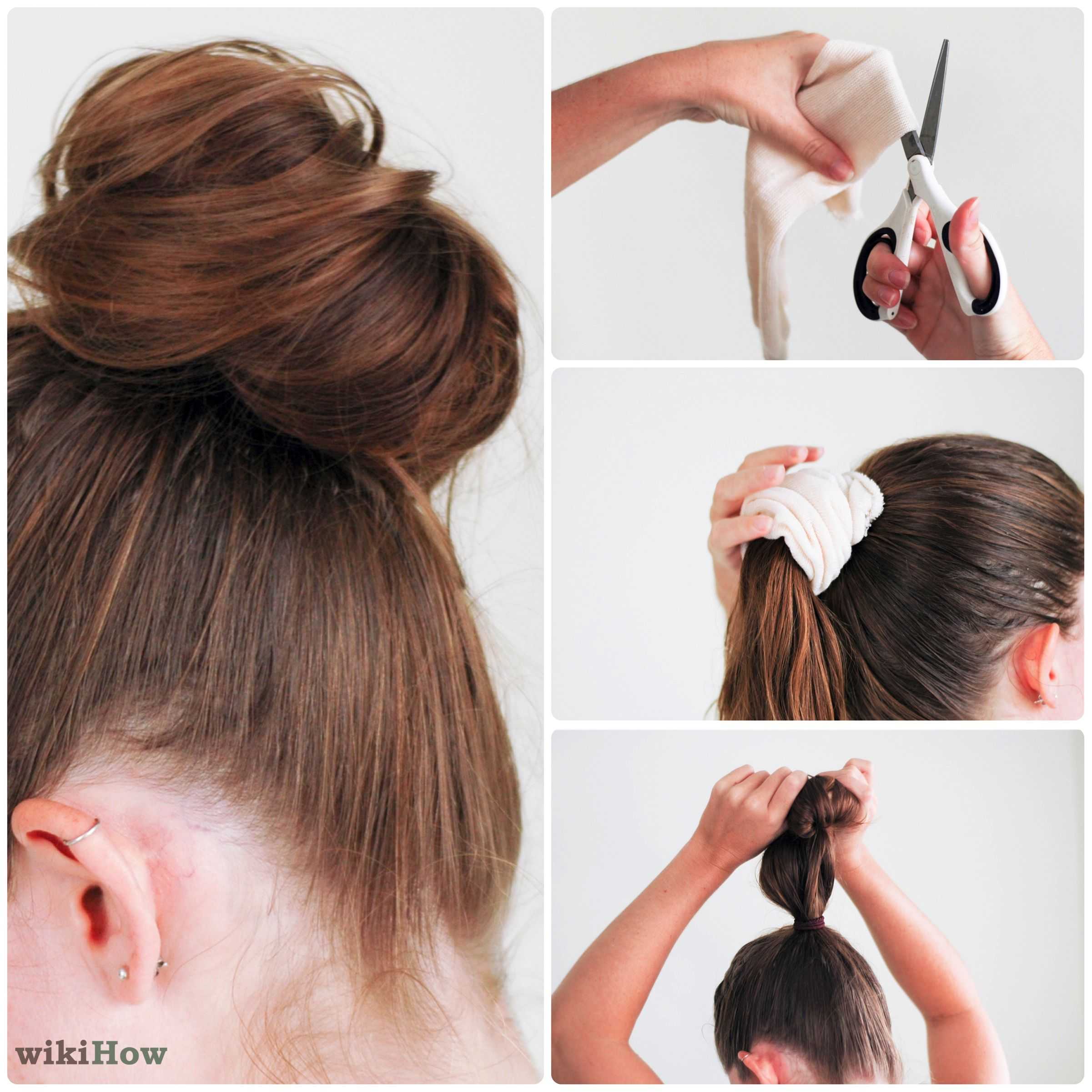 Как сделать быстрый и простой пучок из волос - wikihow