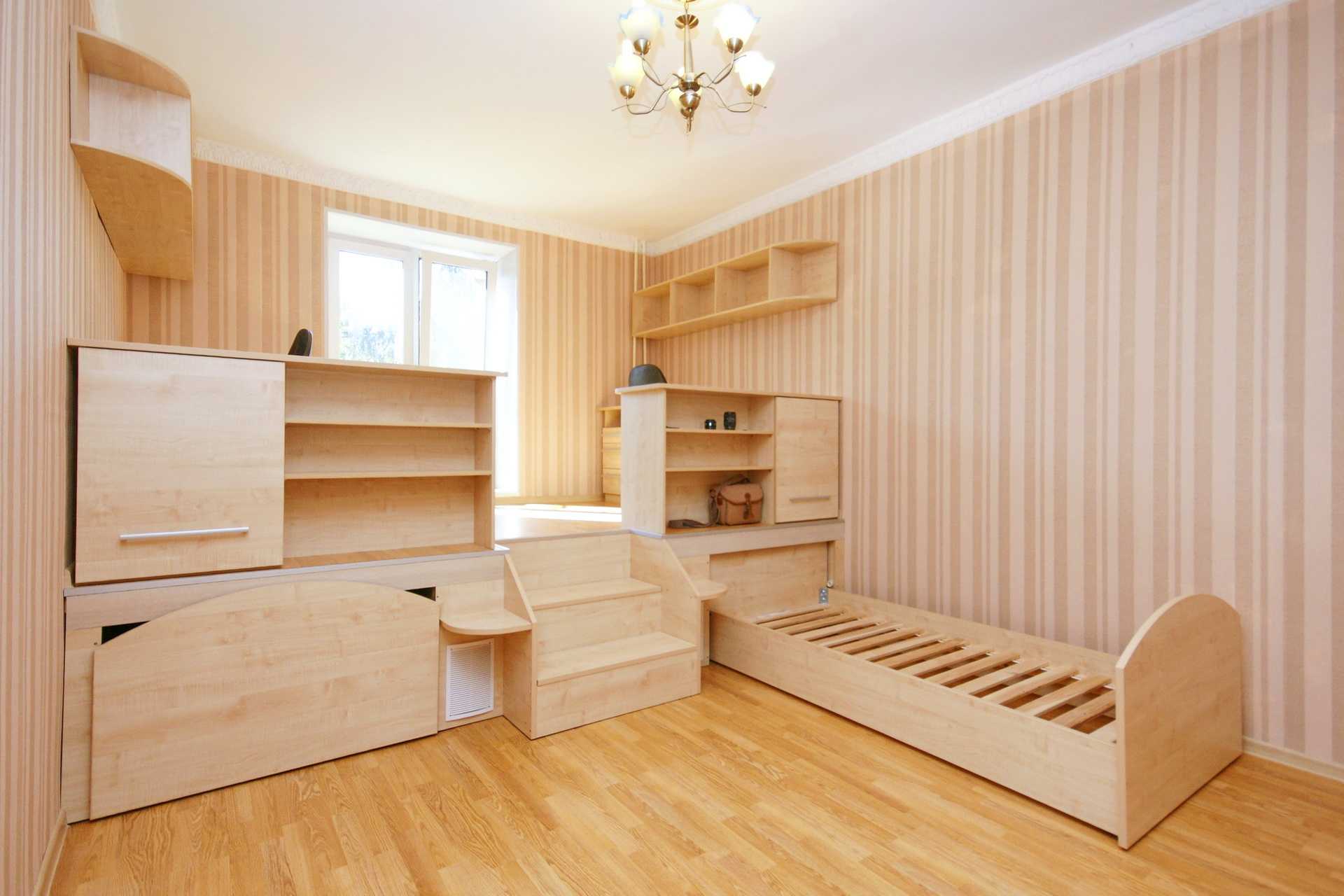 Варианты расстановки мебели для детской комнаты для двоих детей