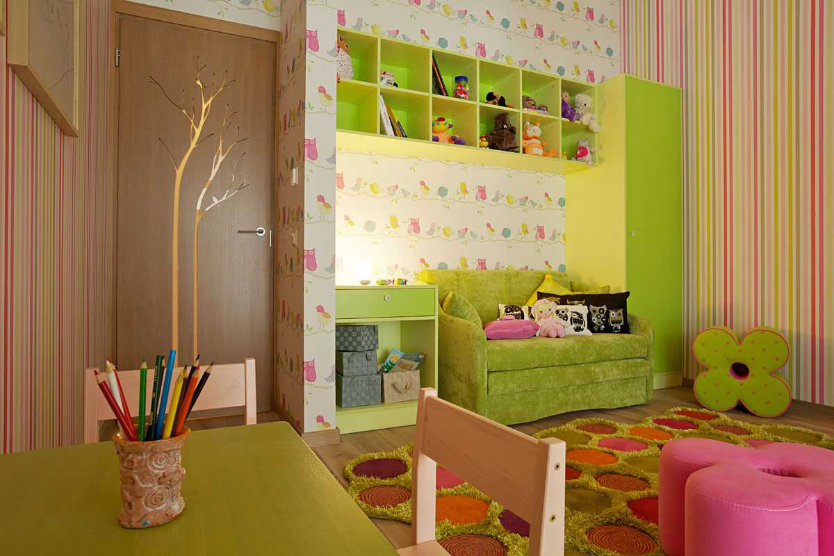 Как выбрать комбинированные обои для ремонта в детской комнате В чем преимущество такого способа отделки стен и как сделать помещение уютным и комфортным