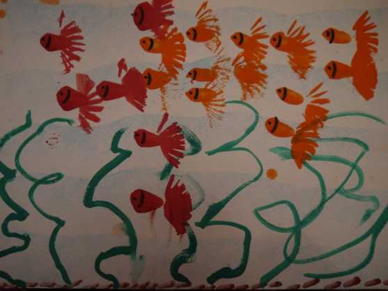 Занятие по рисованию акварельными красками в средней группе «рыбки плавают в аквариуме»