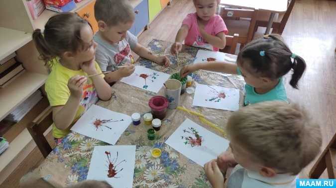 Конспект занятия по нетрадиционному рисованию с помощью пипеток «дождик» в средней группе. воспитателям детских садов, школьным учителям и педагогам - маам.ру