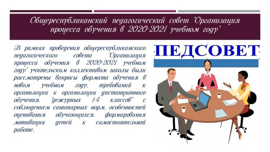 План проведения педагогических советов в 2021/2022 учебном году