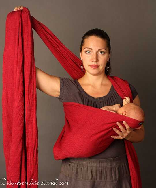 Как завязать слинг-шарф для новорожденного: фото инструкции