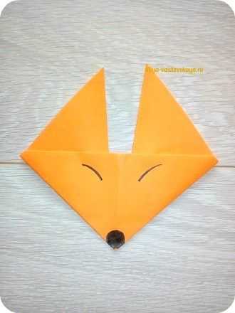 Оригами «лисичка» из бумаги для детей 5-6-7 лет своими руками поэтапно