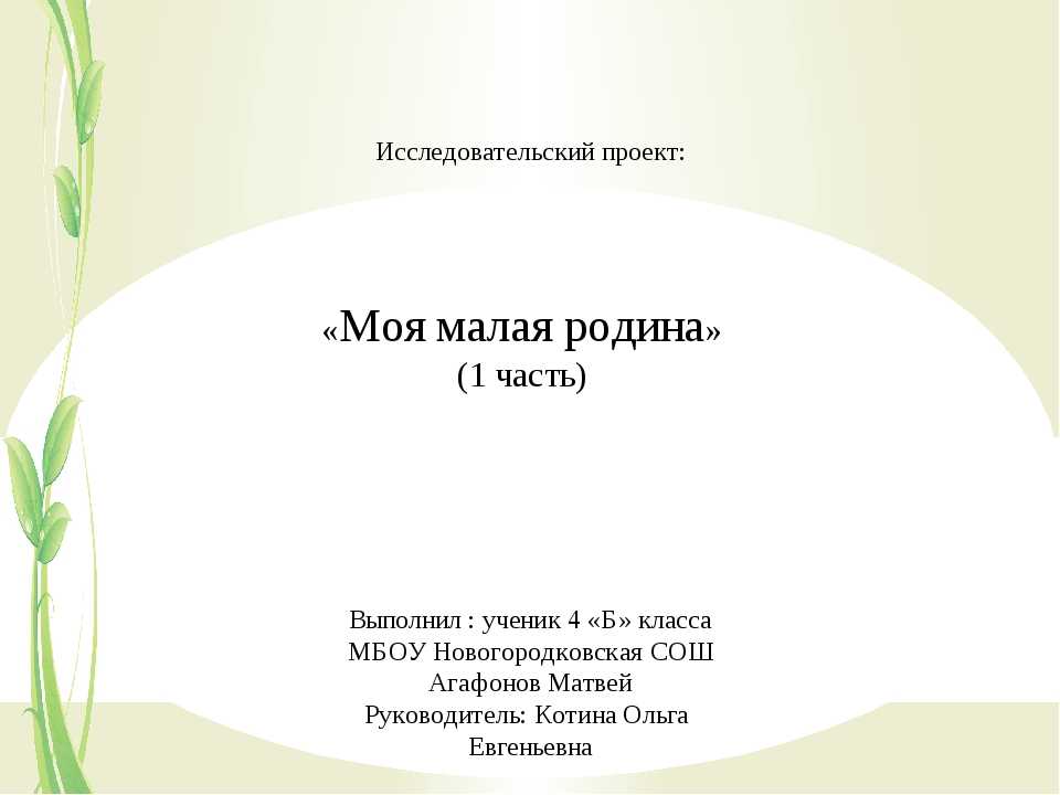 Титульный лист проекта 3 класс окружающий мир образец